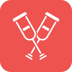 Crutches Line Icon