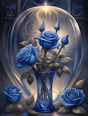 Anne Stokes' Blue Rose