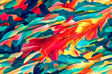 Abstract colorful illustration. Bright autumn colors, texture and pattern