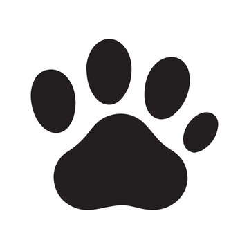 Abstract Vector Dog Paw Icon Design Template