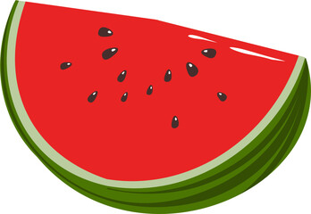 Watermelon Illustration, watermelon slice, ripe watermelon, fruit clipart 