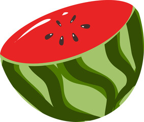 Watermelon Illustration, watermelon slice, ripe watermelon, fruit clipart 