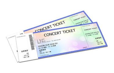 チケット イラスト リアル