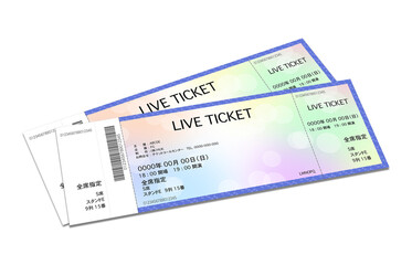 チケット イラスト リアル