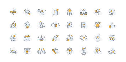 Achievement Icons - Success, Award, Goal, Trophy Icons.