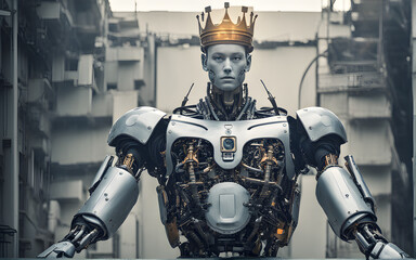 Techno Monarch: Robot King Holding the World
