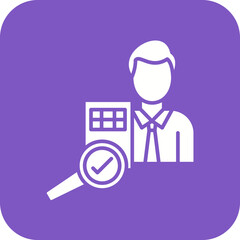 Auditor Male Line Icon