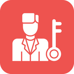 Key Person Male Line Icon