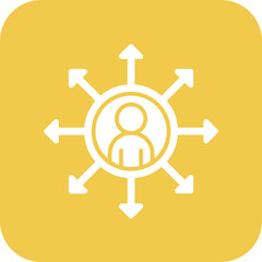 Outsourced Recruiters Line Icon