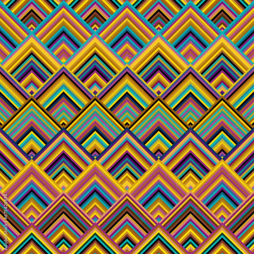 Aufkleber Seamless vector pattern. Tile herringbone geometric pattern . Natural khaki colors. Regular herringbone tile..