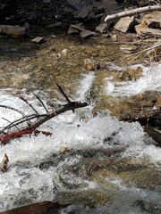 Fototapeta premium mountain waterfalls, hiking, trails, discover nature, beauty, Alberta