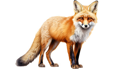 Obraz premium Fox standing Ai Generative