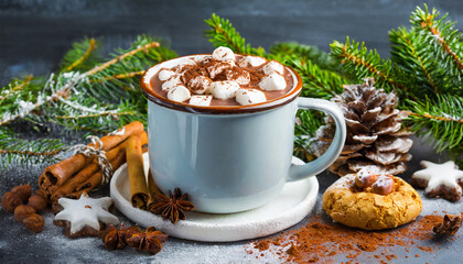 Mug of hot cocoa