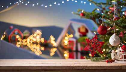 shelf with christmas spirit to place your product