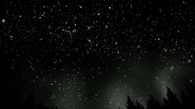 Background, starry sky background photo image, subtle black white green light.