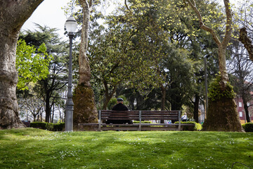 Cordoaria's Garden in early spring in Porto, Jardim da Cordoaria in the center of Porto