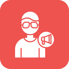 Male Influencer Line Icon