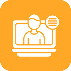 Male Blogger Line Icon