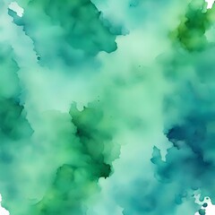 Blue green abstract watercolor. Art background for design. Daub, spot, stain.
