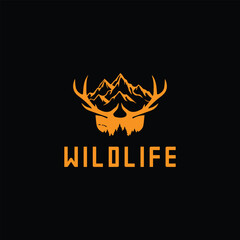 wildlife animals logo design vector