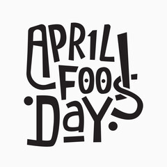 April Fools Day in Decorative Text. Isolated Vector Illustration.