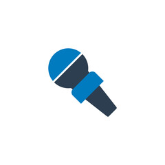 Abstract news reporter microphone vector icon design 