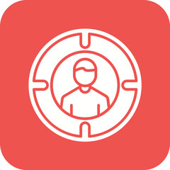 Head Hunting Line Icon