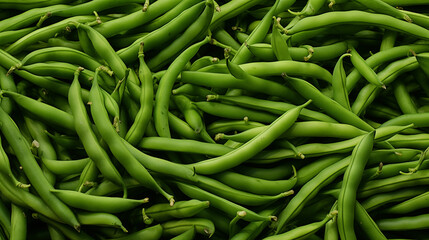 green beans on the market fresh vegetable background photography