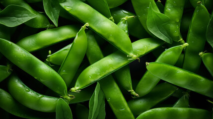 green peas in the pod fresh background photography - obrazy, fototapety, plakaty