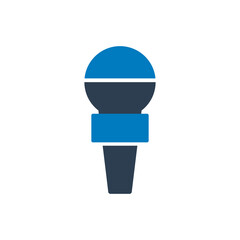 Classic premium audio journalist microphone icon