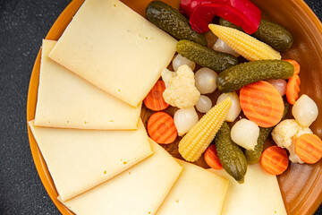 raclette cheese meal tasty vegetable eating cooking appetizer meal food snack on the table copy space food background rustic top view
