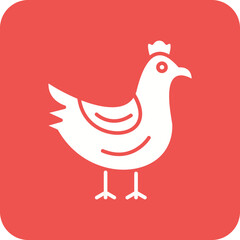 Chicken Line Color Icon
