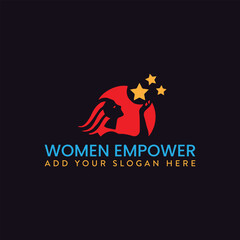 women empower logo design vector