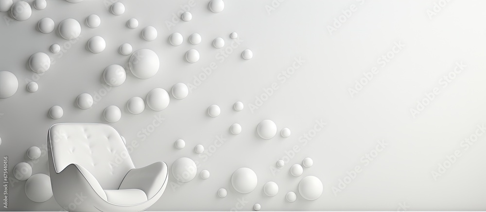 Poster the white retro wallpaper on the wall with an abstract pattern and textured design creates a modern 