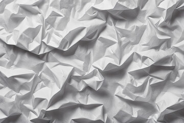 View of white crumpled paper