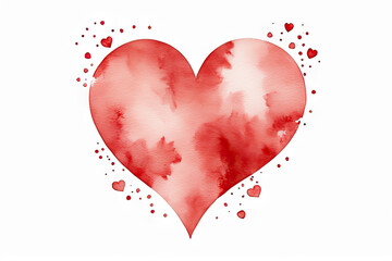 Watercolor heart shape background
