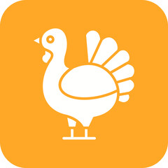 Turkey Line Icon