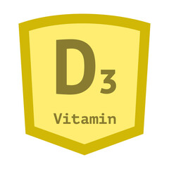 Vitamin D3 vector symbol isolated on white background 10 eps