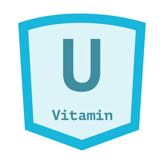 Vitamin U vector symbol isolated on white background 10 eps © Chikichirony