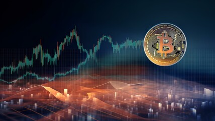 Crypto Market Data Visualization Excellence, BTC, Bitcoin, Background Wallpaper Banner