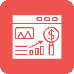 Website SEO Line Color Icon