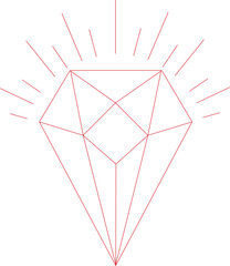 vector lineal de diamante