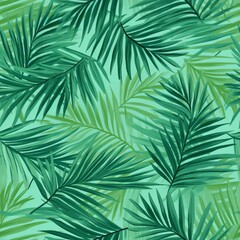 Tropical Palm Leaf Print Pattern