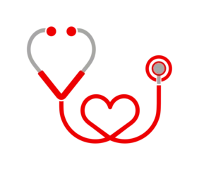 Foto op Aluminium Symbol zdrowia i medycyny, stetoskop i serce © robert6666