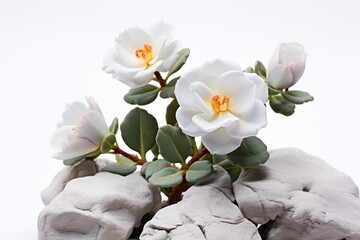 Naklejka na ściany i meble White rose closeup