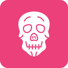 Skull Line Color Icon