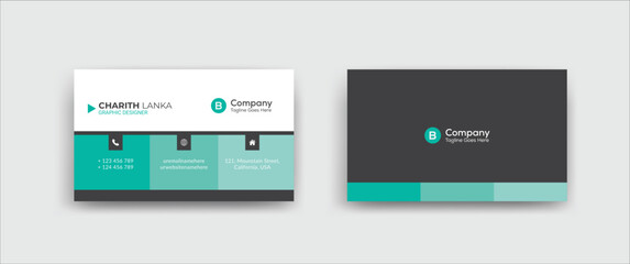 Fototapeta na wymiar Creative Corporate Business Card Design Template 