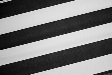 Black and white stripes on fabric texture Retro style background Abstract lines backdrop design