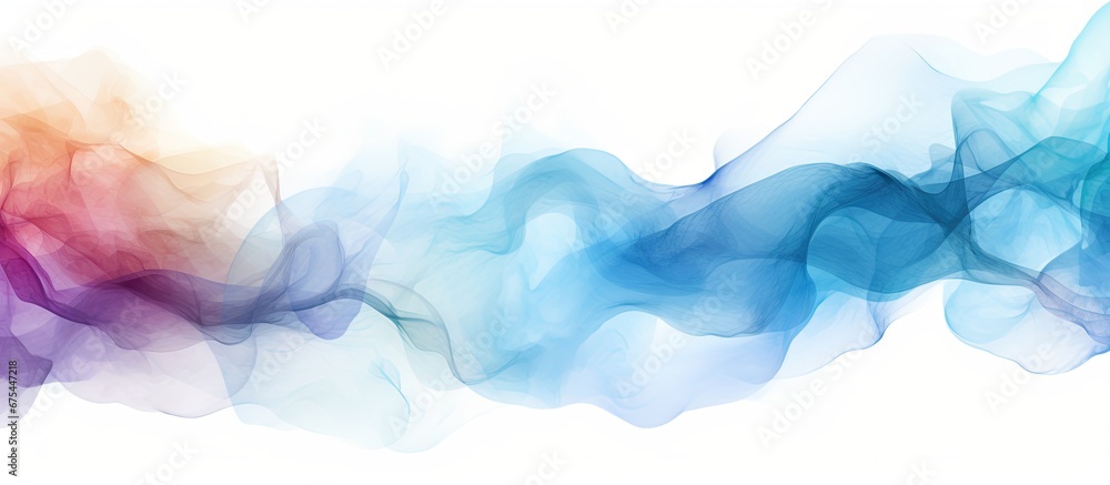 Aufkleber the abstract watercolor design with a white background features a mesmerizing pattern of textured wa
