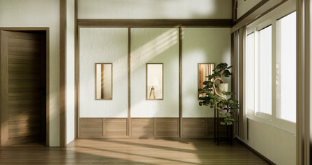Obraz premium Empty wooden room ,Cleaning room interior